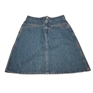 Closed‎ Italian Candiani Denim Skirt Blue High Waisted A-Line X-Pocket Size 8